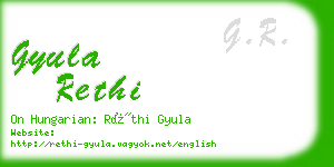 gyula rethi business card